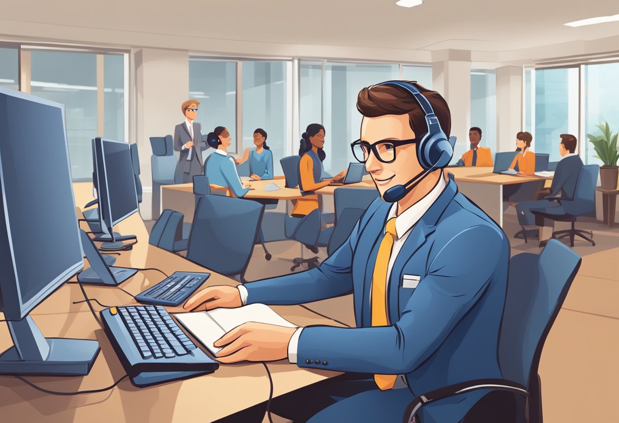 Verkäufer in einer Telesales Outbound Agentur