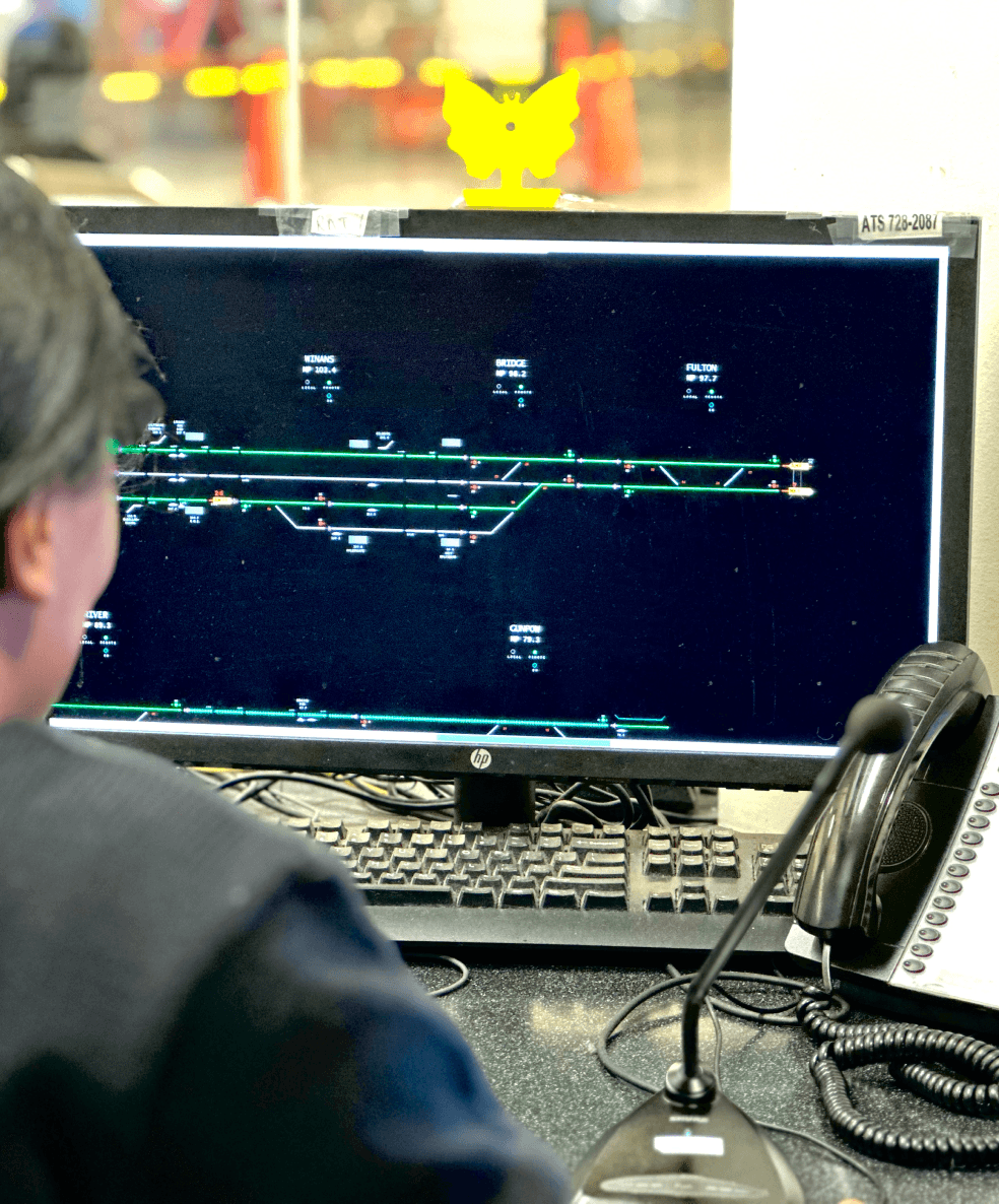 PIDS operator at Wilmington Station