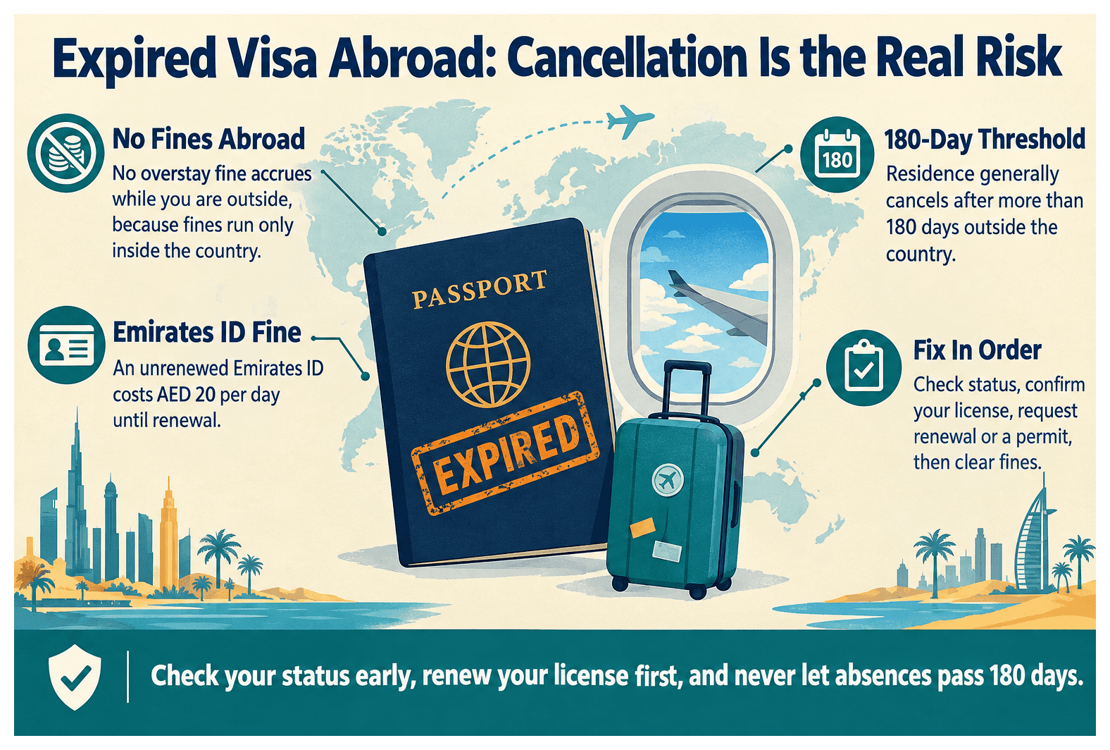 Infographic: What Happens if Your UAE Residence Visa Expires While You Are Abroad