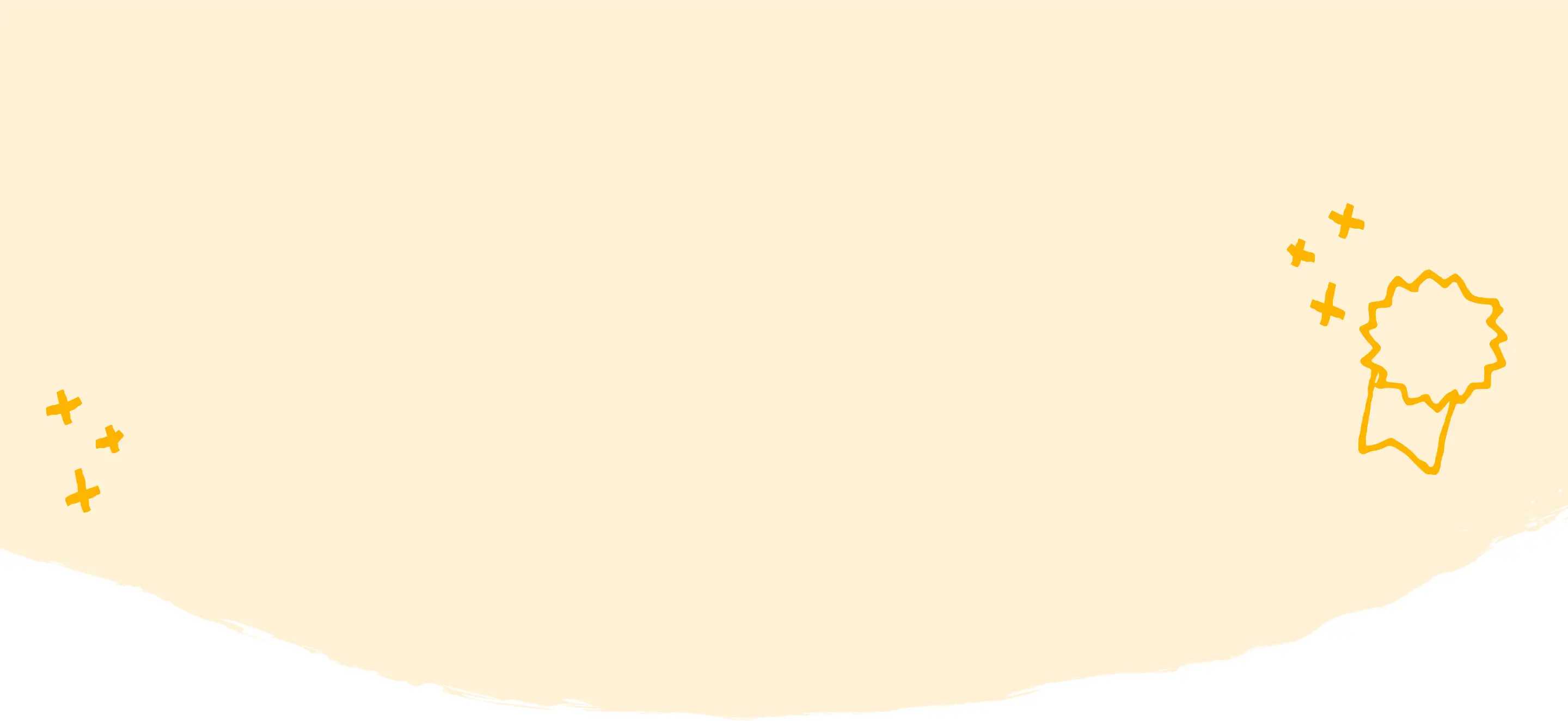 Pale yellow background with medal and stars