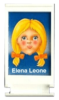 Anita from Guess Who, but it says "Elena Leone" at the bottom