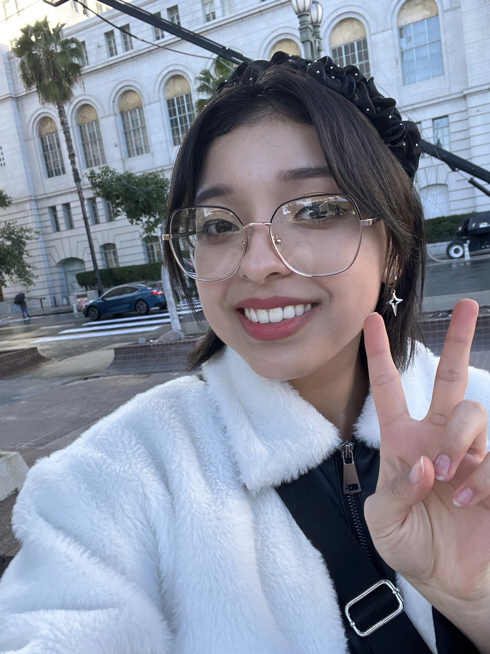 selfie on set 