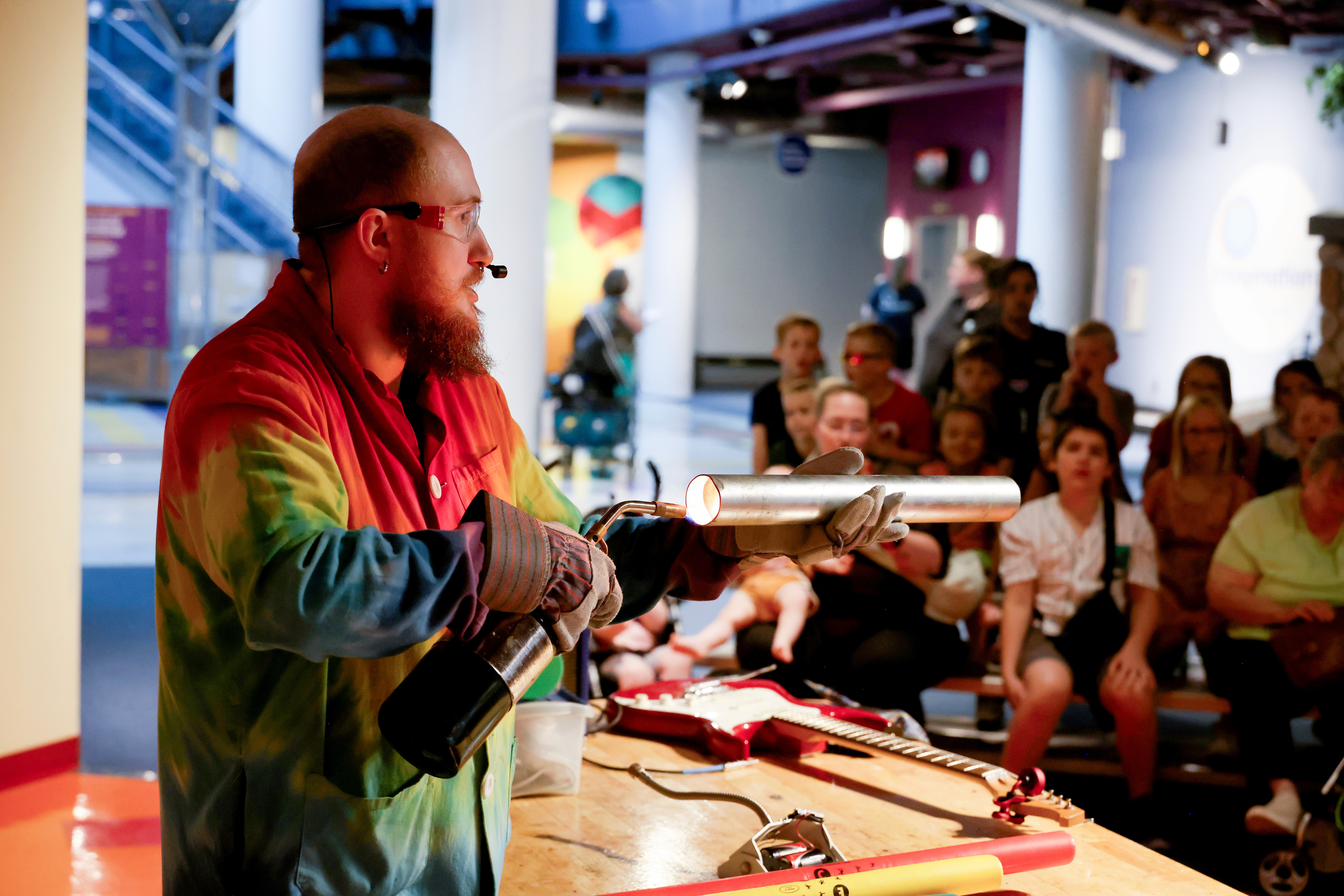 An Extreme Scientist showcasing a sound demonstration.
