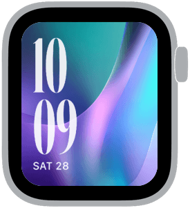 aurora glass Apple Watch face preview 3 featuring abstract, gradient, modern, and new years eve.