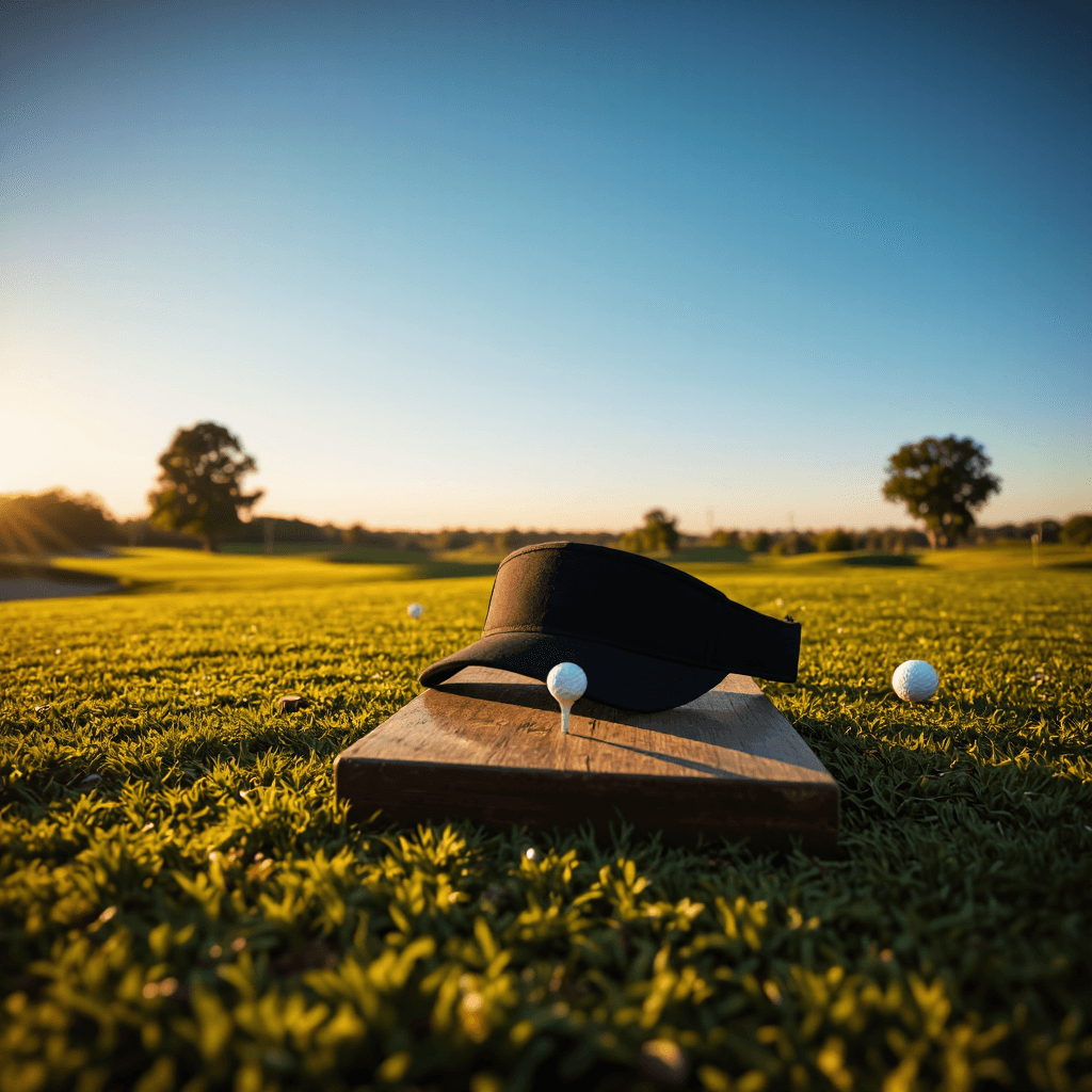 product photography of golf visors