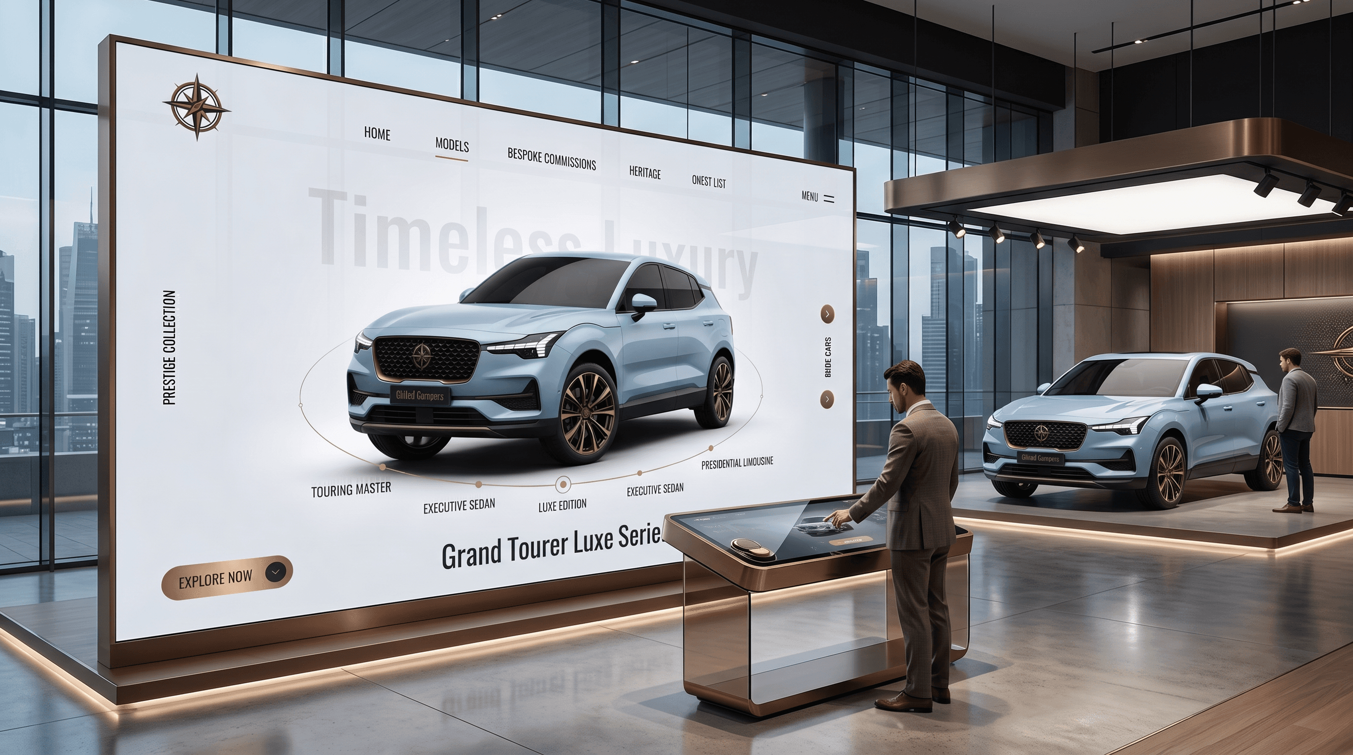 Automotive 3D car configurator embedded on a website allowing live customisation of the car