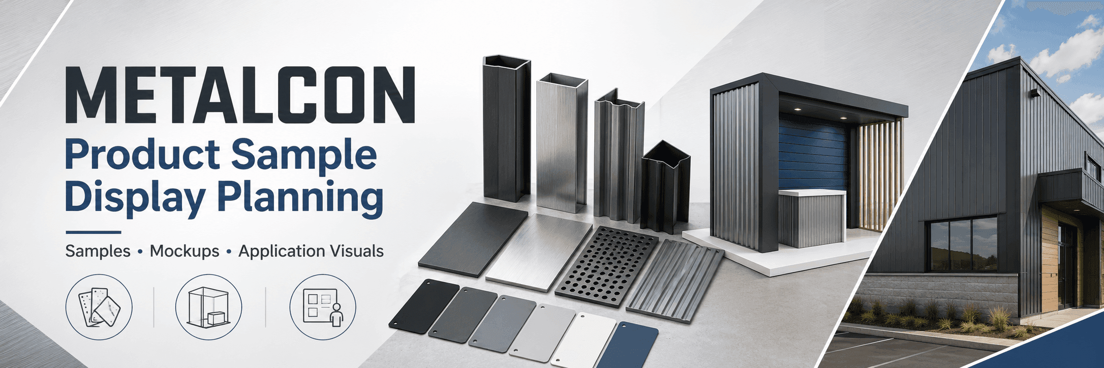 METALCON metal product sample and application display