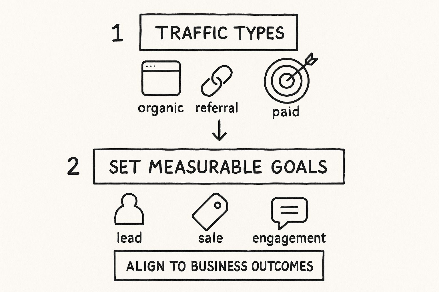 Infographic about how to analyze website traffic
