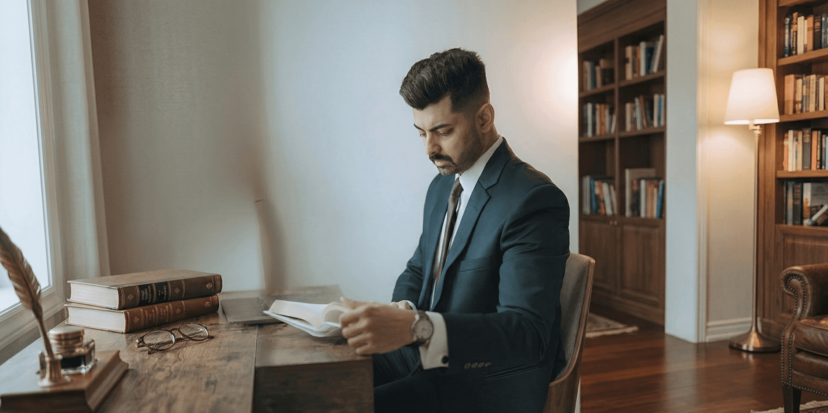 Silhouette of a person in profile set against a textured gradient background transitioning from green to orange.