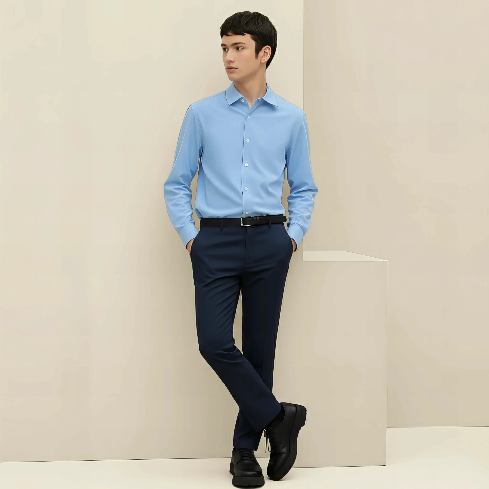 Modern Shirt in Sky Blue