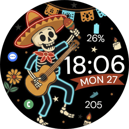 Día de los Muertos Watch Face for Wear OS watches