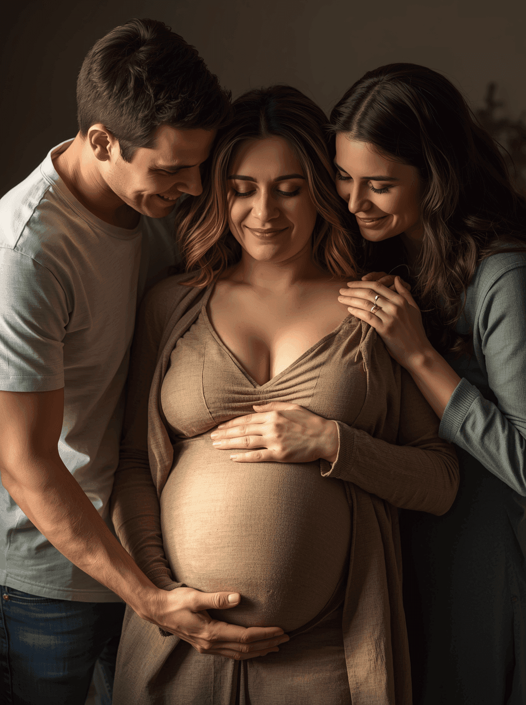 couple with a serogate mother