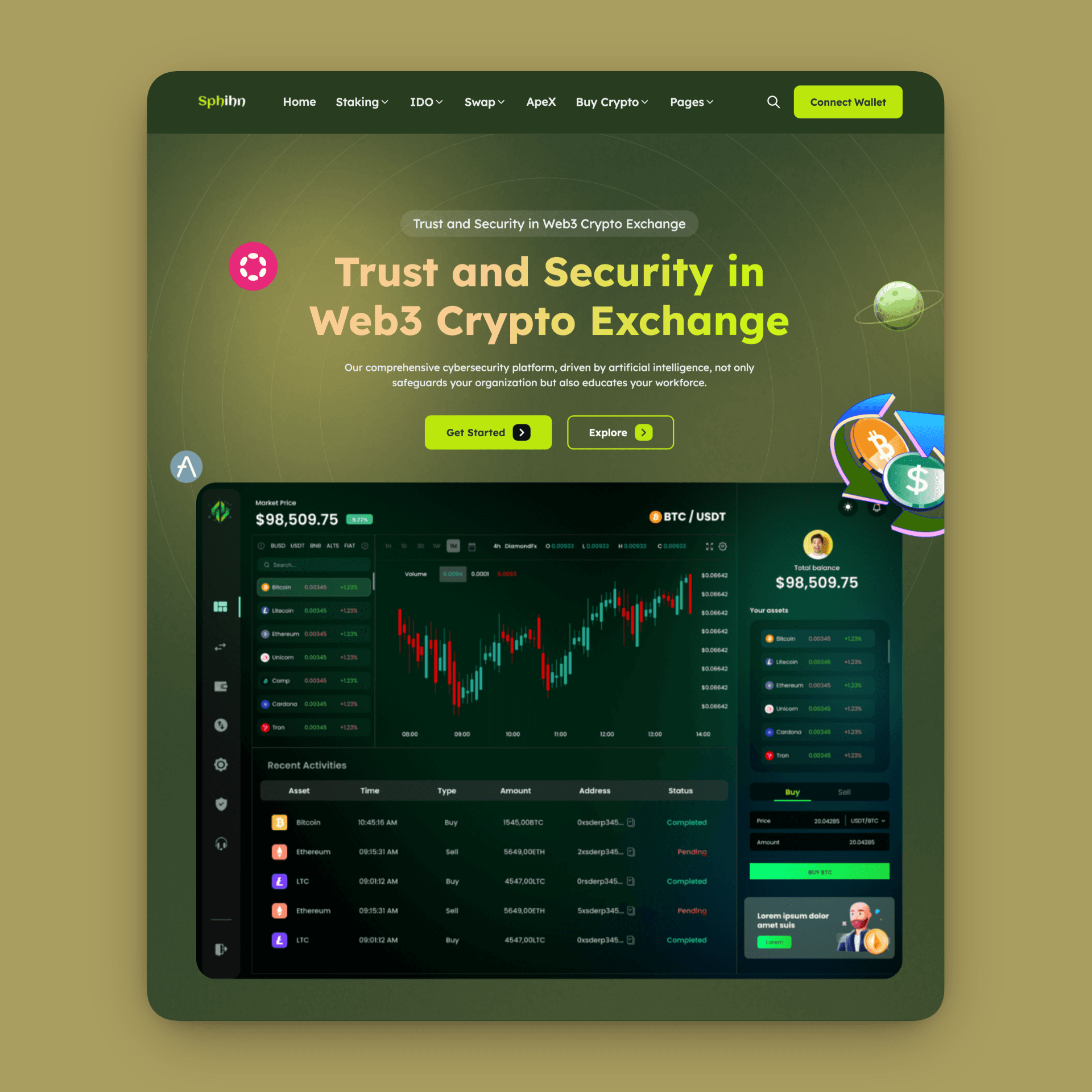 Spiphn Web3 crypto exchange platform