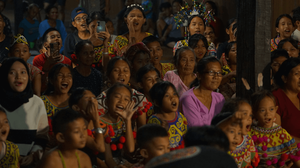 Close-up of a tree stump showing growth rings and a textured brown wood surface.