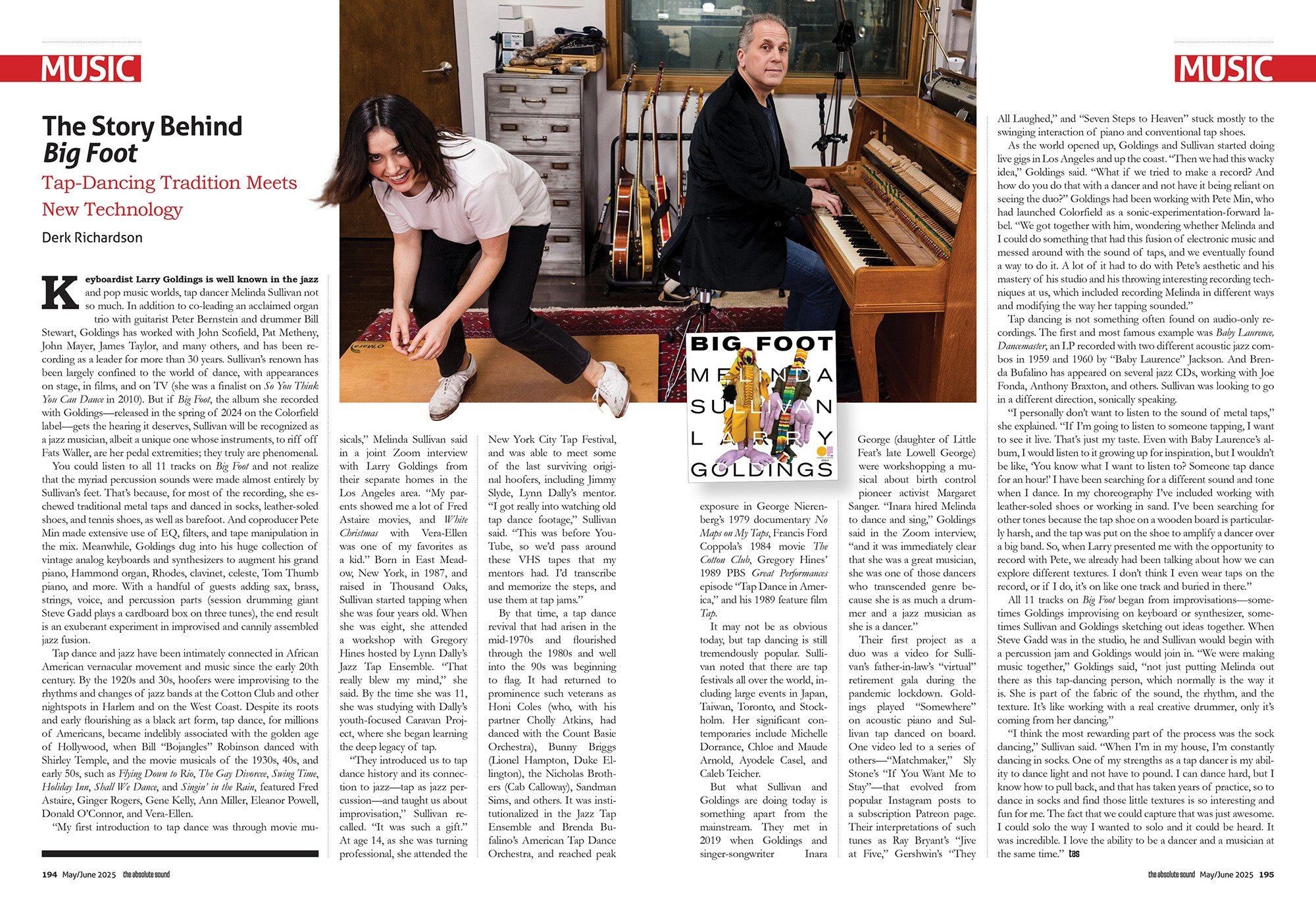 Page layout for The Absolute Sound magazine's music review pages, by October Custom Publishing