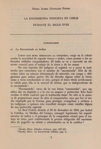La encomienda indígena en Chile durante el siglo XVIII