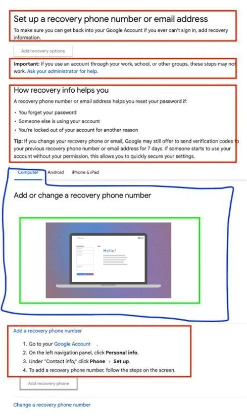 Help Center pages content