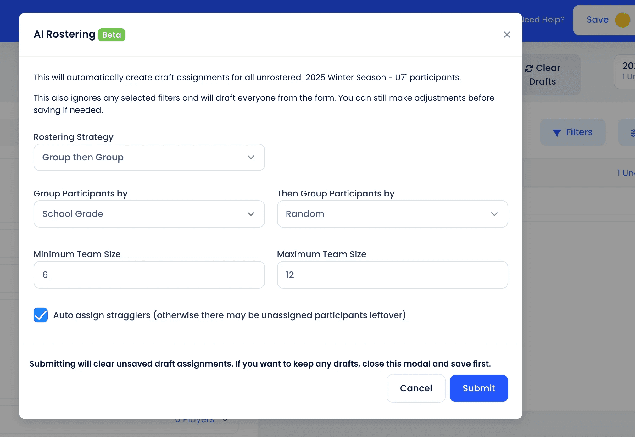 TeamLinkt's AI Rostering Tool