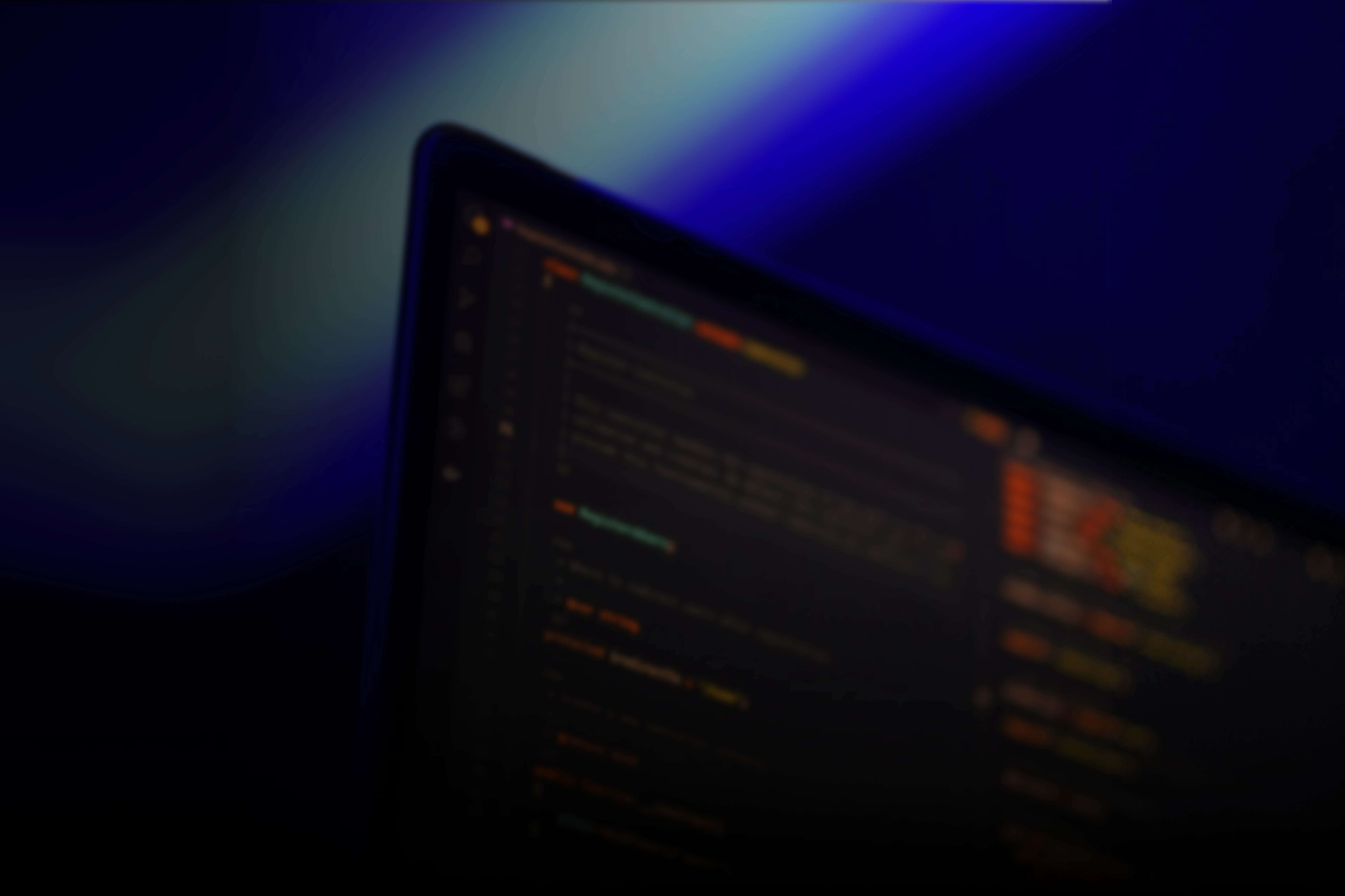 Dynamic picture of a cyclist riding downhill