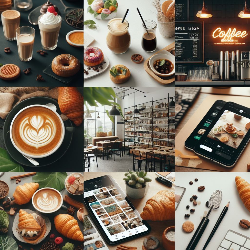 Coffe shop mood board