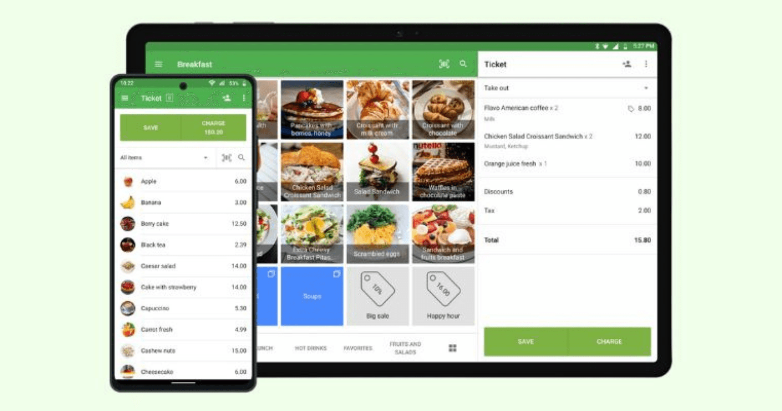 Sistem POS untuk kafe.