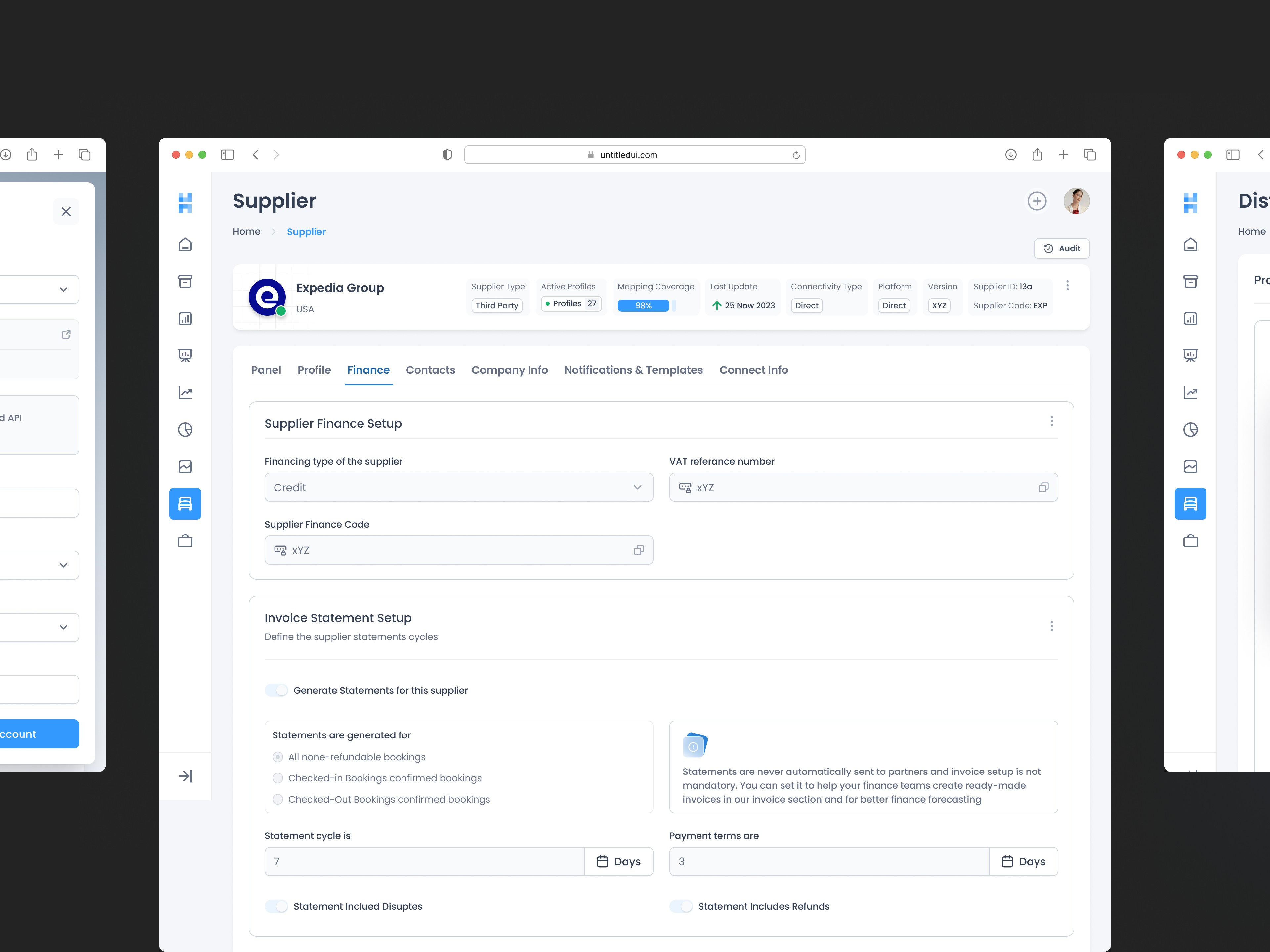A screenshot for two app screens