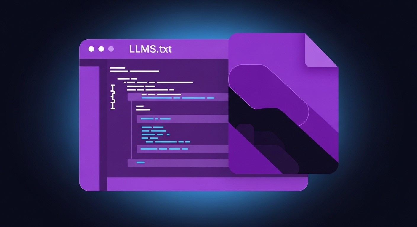 LLMS.txt implementation example with structured code for AI crawlers and indexing optimization