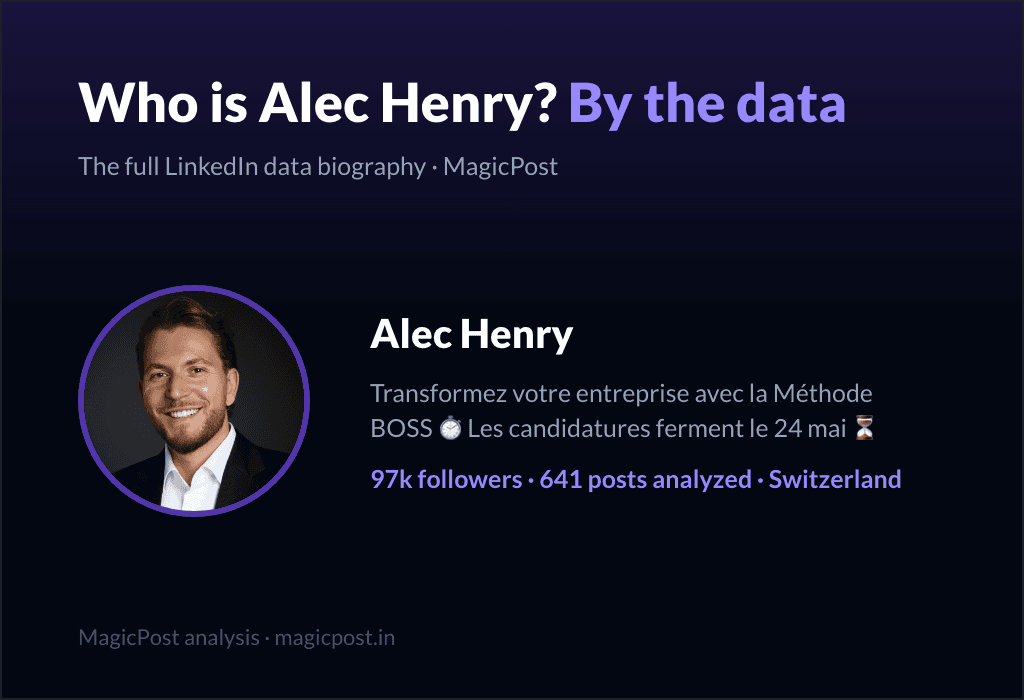 MagicPost data study: Who Is Alec Henry? The Security Guard Turned 20M Euro CEO, Explained by Data (2026)