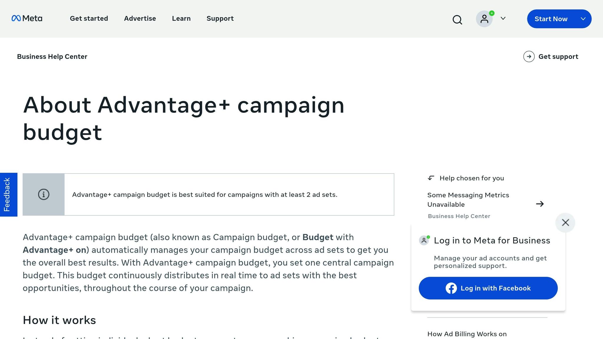 Meta's Advantage Campaign Budget