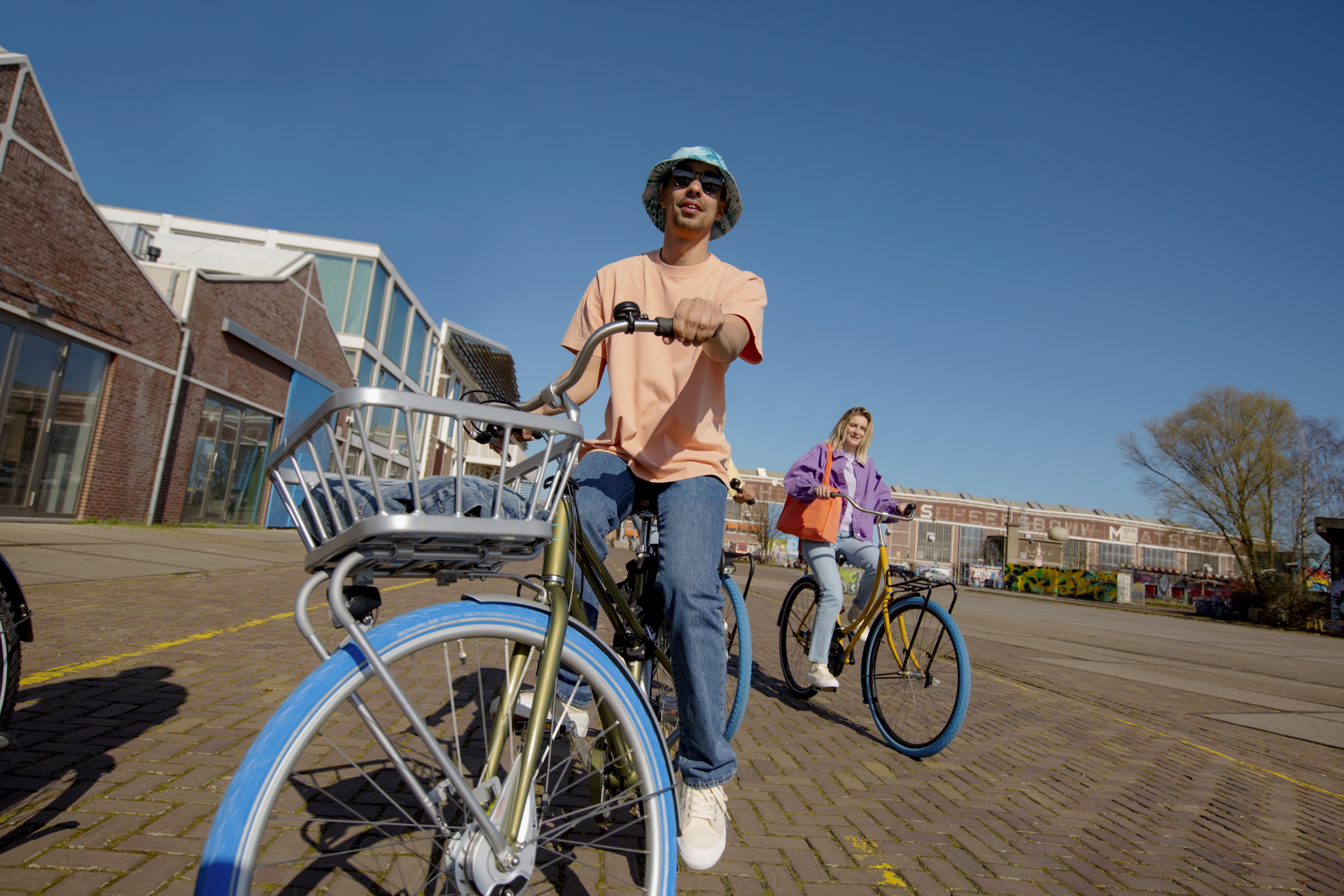 biking in Amsterdam