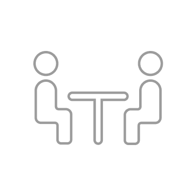 one-on-one consultation icon. Providing expert guidance for each investor profile.