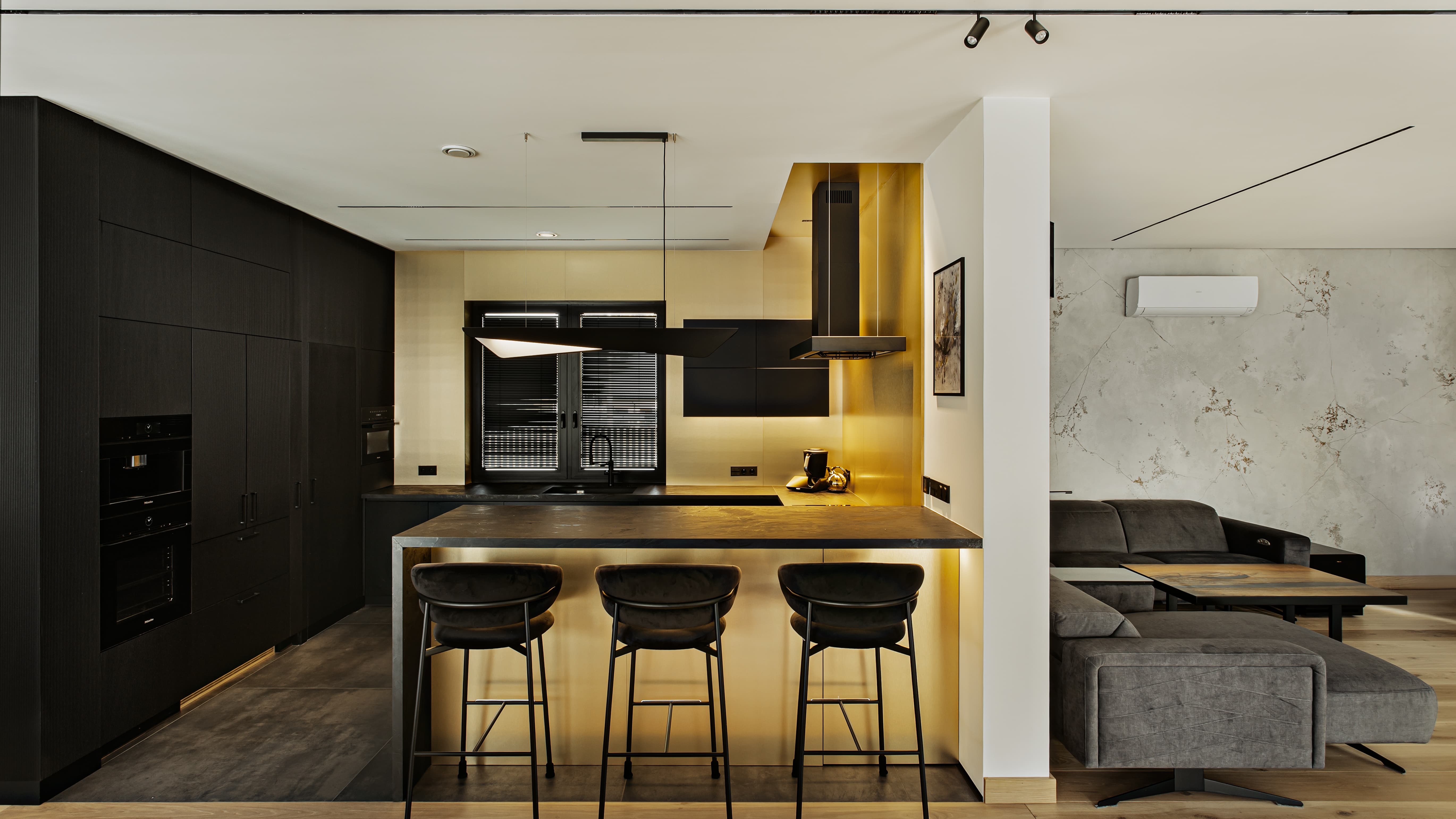 gold kitchen design