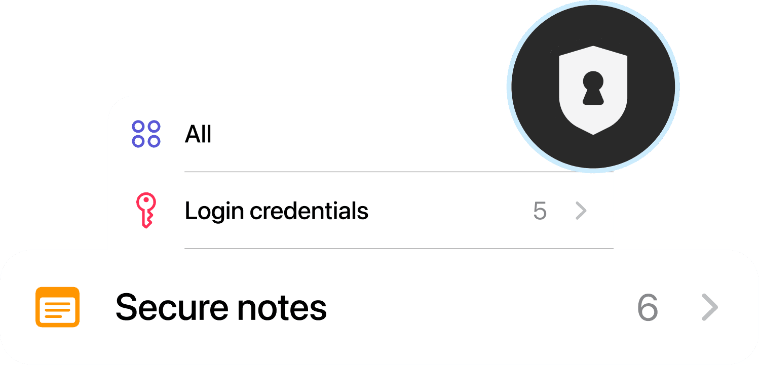 Secure notes storage
