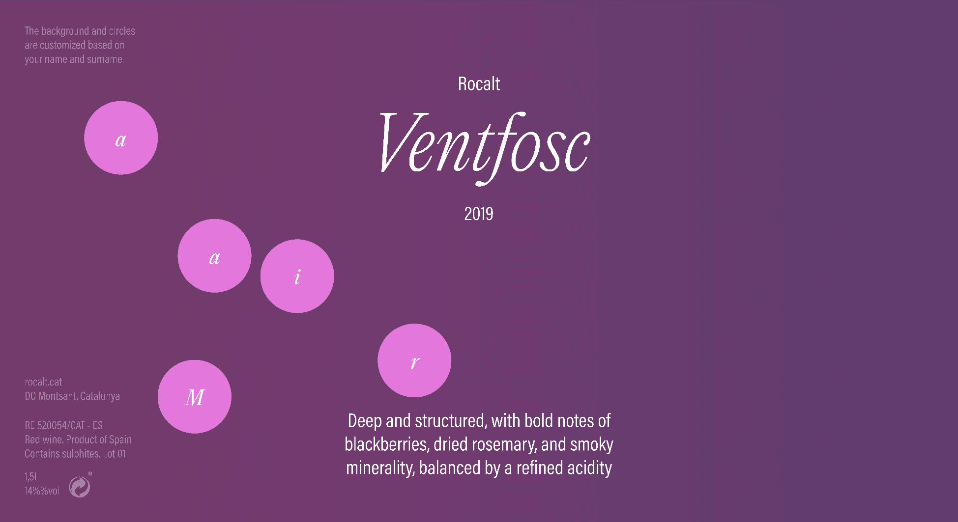 Ventfosc, brand identity and generative wine labels — Núria Gispert — Graphic and web designer