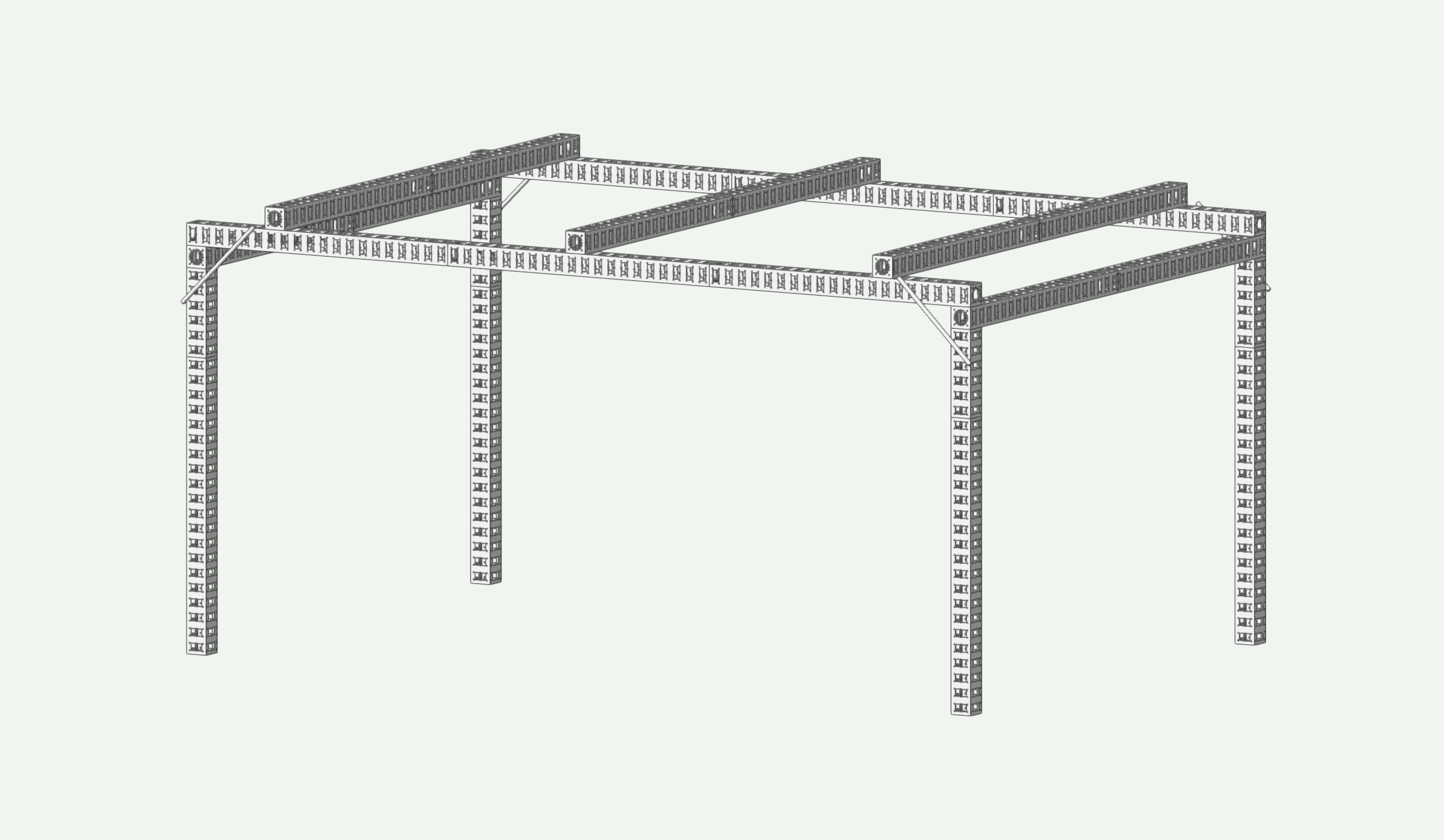 Mx99 modulus-x truss rendering for grip rig in vectorworks