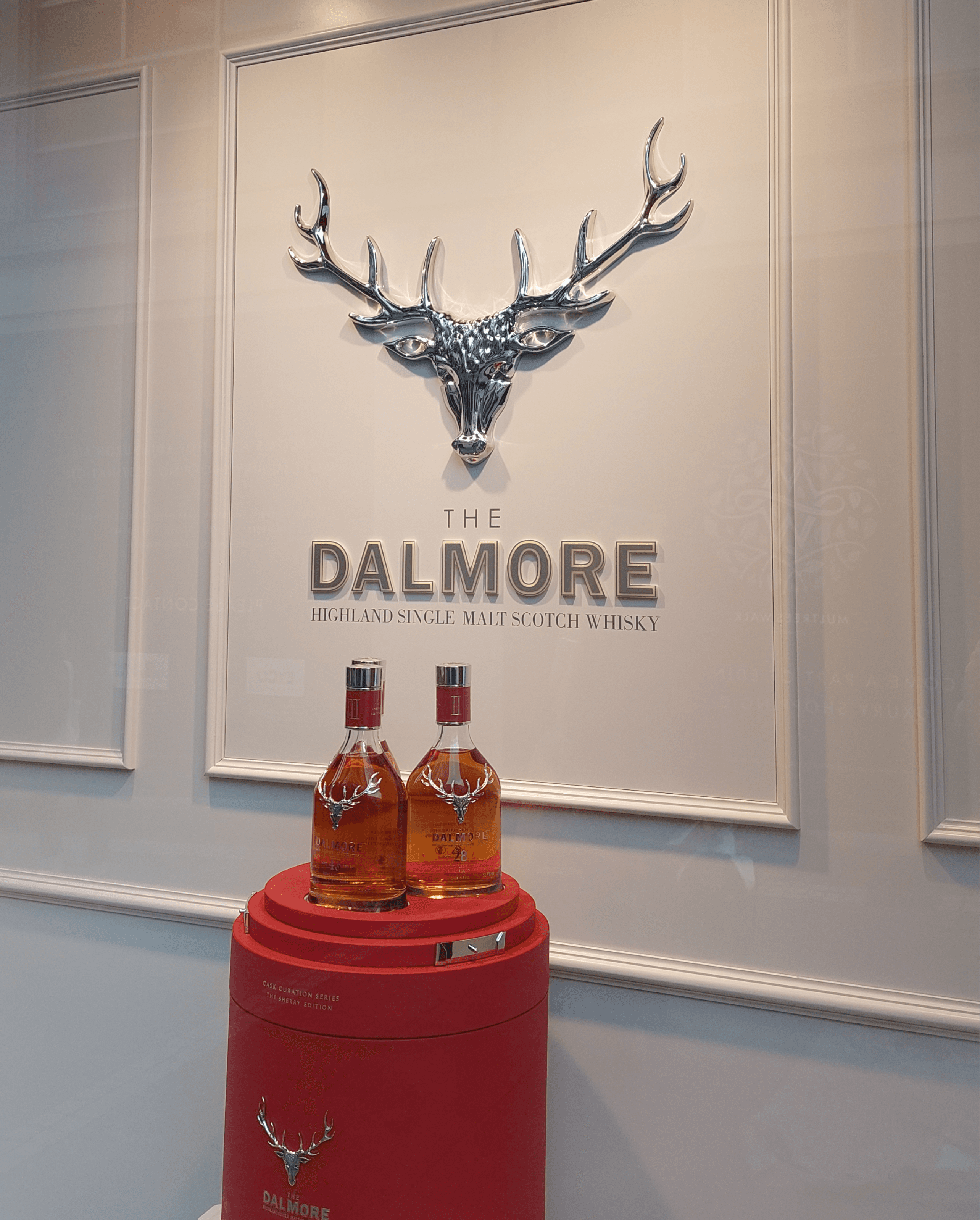 Branded whisky window display retail & interior design