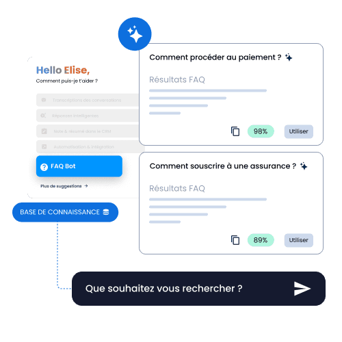 des réponses instantanées pour les questions fréquemment posées grâce à la FAQ Bot