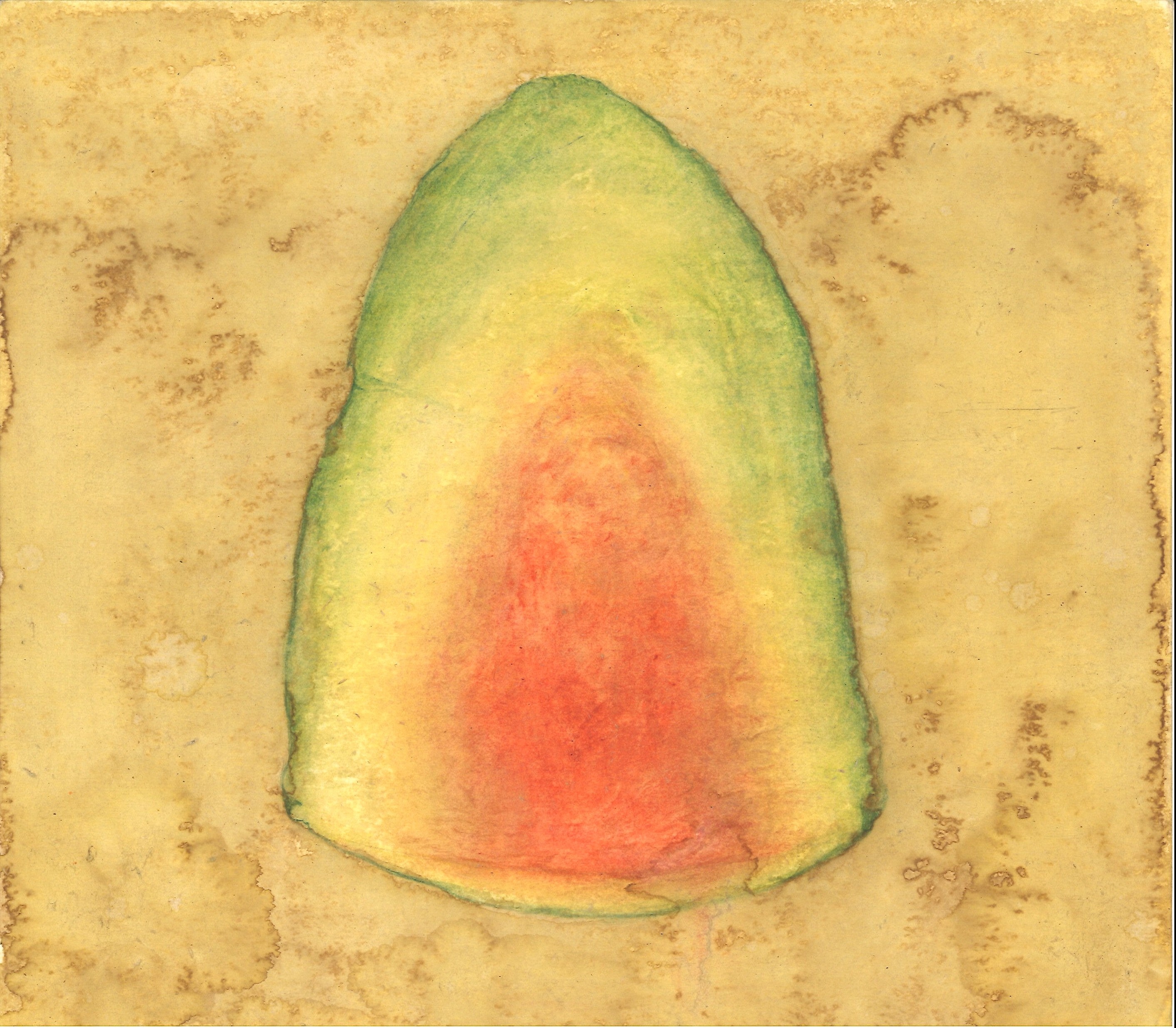 herd of sheep on road painting