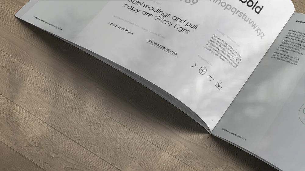 book open to font choices