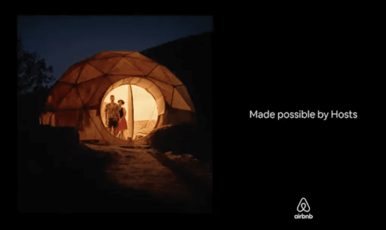 Airbnb's Made possible by Hosts Campaign