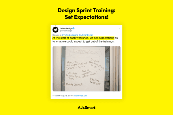 Workshop hack – set expectations!