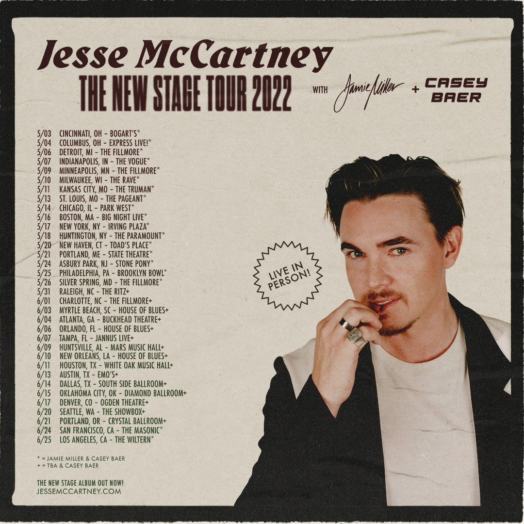 Jesse McCartney The New Stage Tour 2022 Admat by Disembodied Patrick wajler