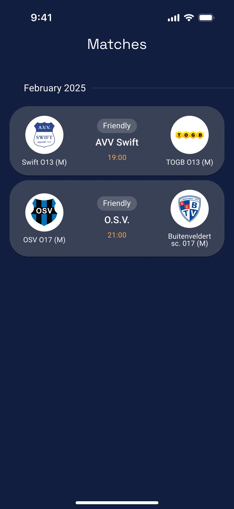 Scoutmate app - Selecteer moment