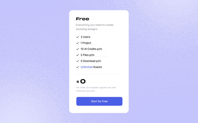 Glorify Free plan