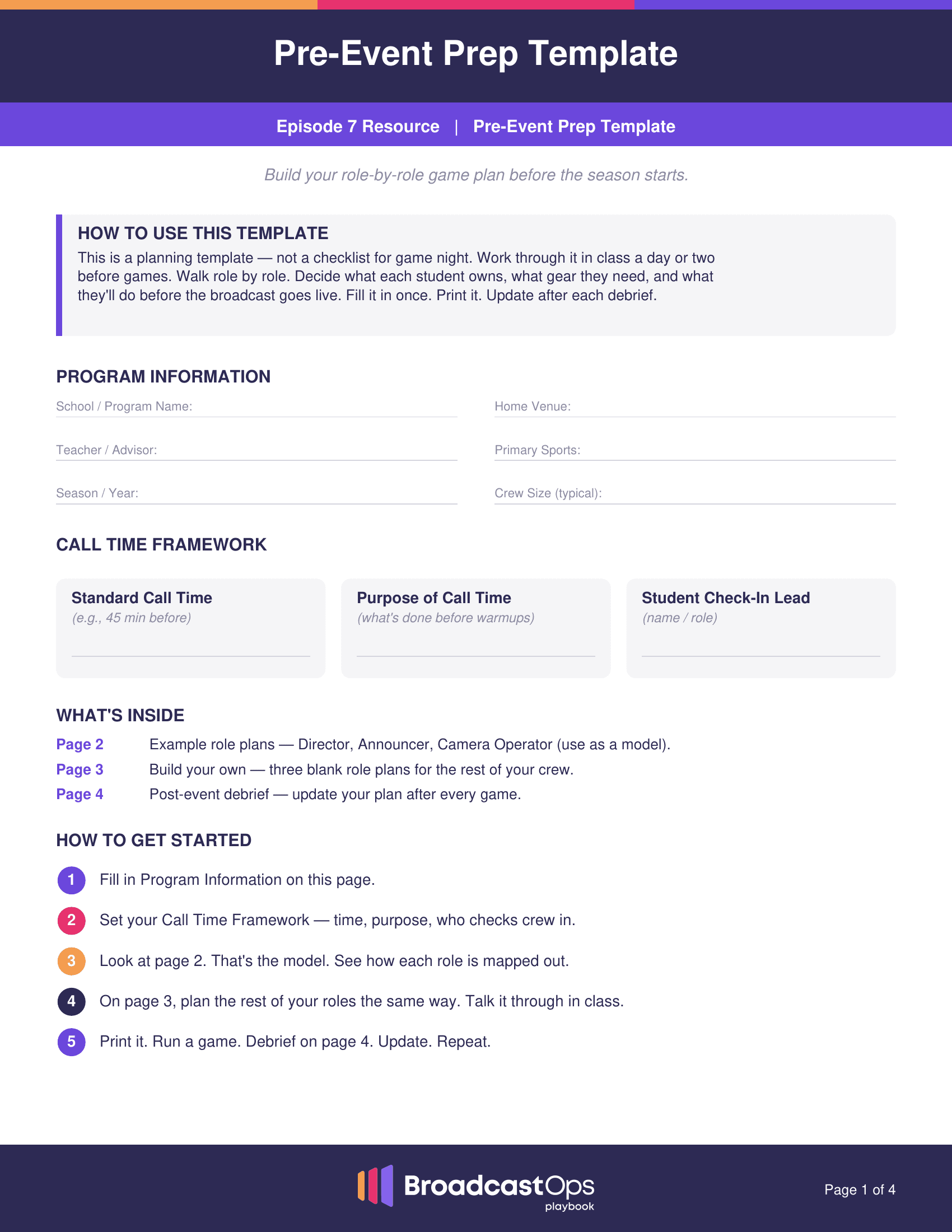 Preview of the downloadable Broadcast Ops Playbook resource