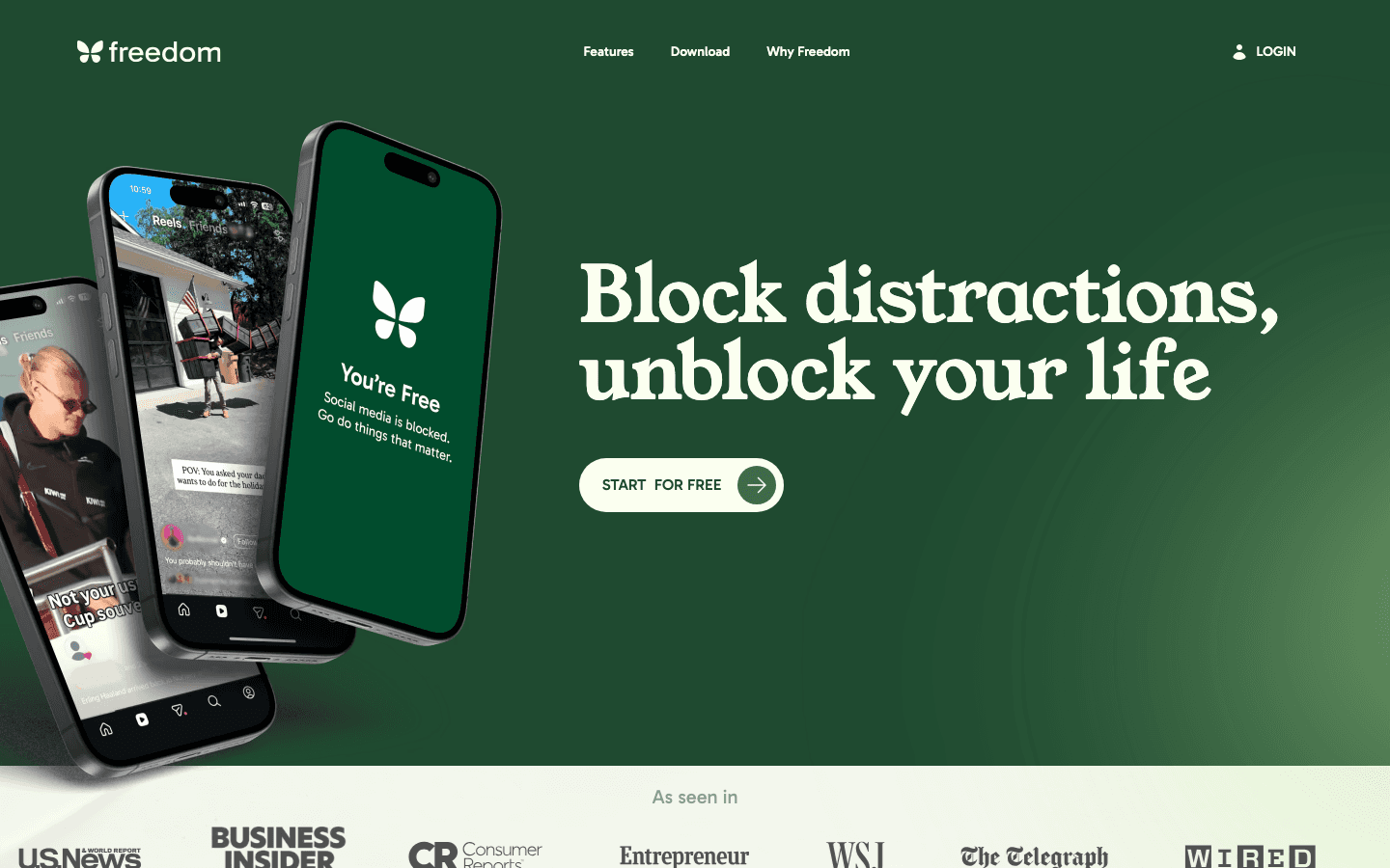 Freedom app website and app blocker for focus