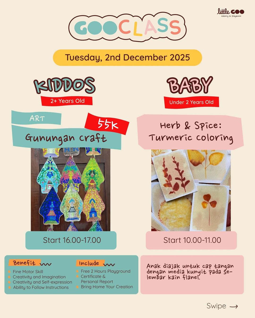 class weekly littlegoo yogyakarta