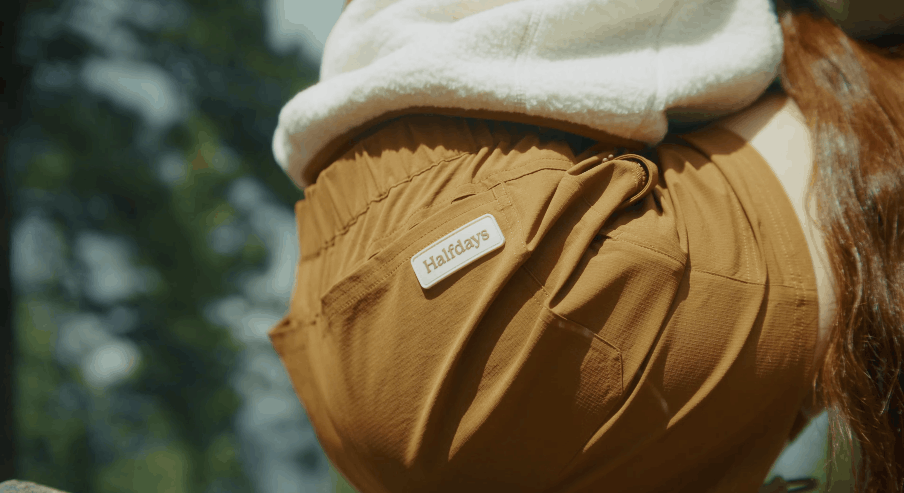 detail shot of halfdays winter apparel during colorado brand film