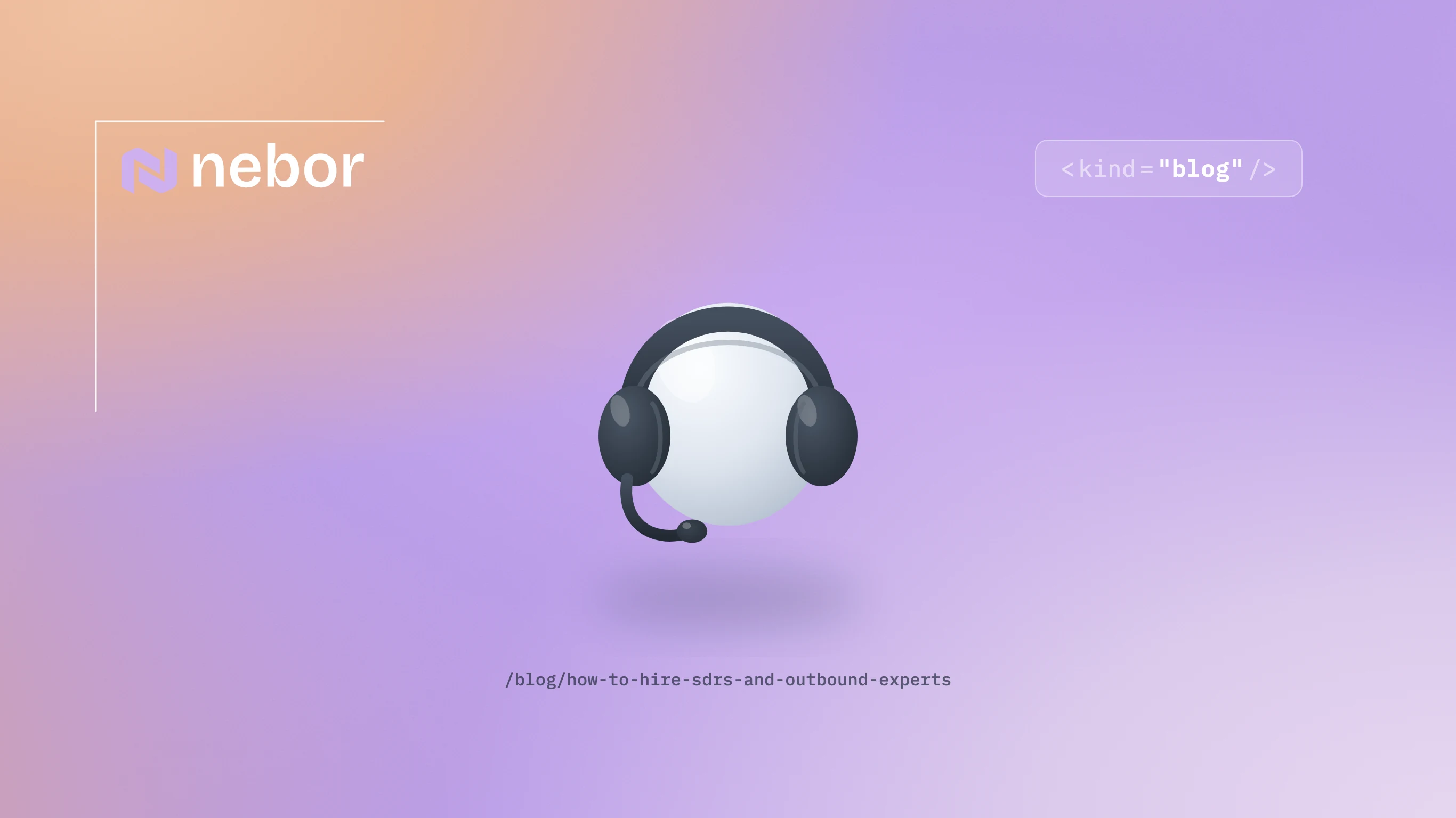 Friendly SDR character with a headset, showing how to hire SDRs and outbound experts