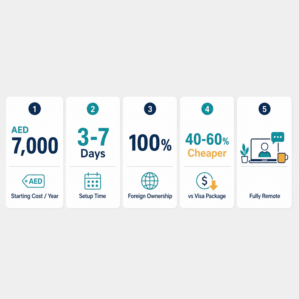 Infographic: Free Zone Company Without a Visa in UAE: Is It Possible?